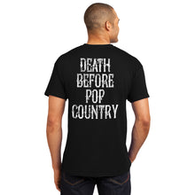Load image into Gallery viewer, No Show Lawn Care with Death Before Pop Country on Back! Classic Country inspired T-shirt.