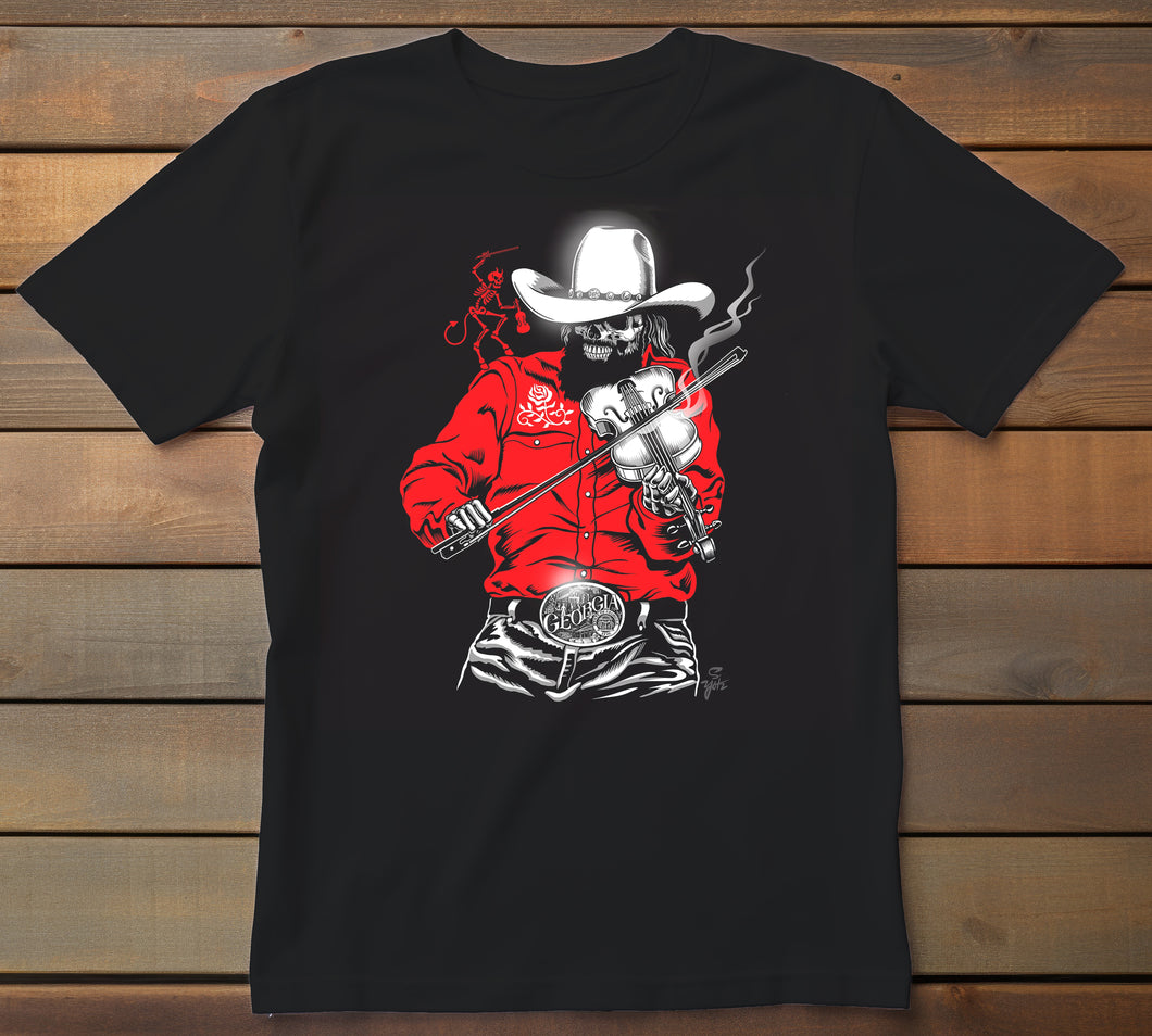 Devilish Georgia Fiddle Player Death Before Pop Country T shirt (Copy)