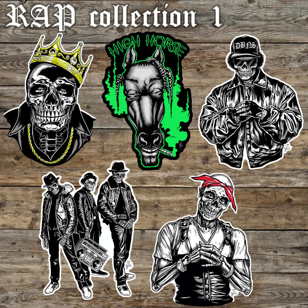 Rap Sticker Pack 1 | S. Yotz  rap artist inspired designs AVAILABLE TO SHIP 11/20/23