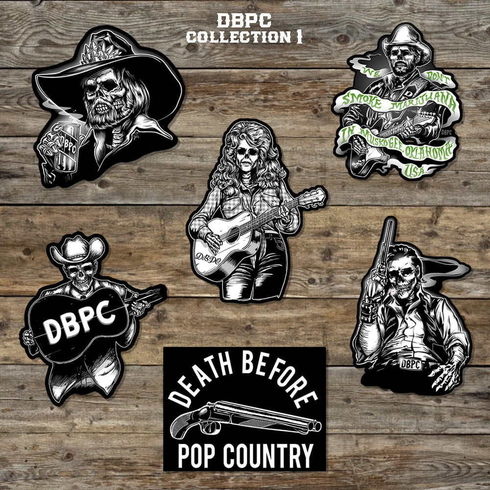 Sticker Pack 1 | Classic Country Inspired designs | Death Before Pop Country