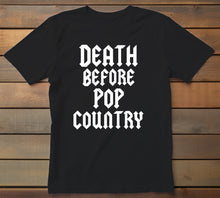 Load image into Gallery viewer, Death Before Pop Country Logo Tees! Male and Female styles available! (Copy)