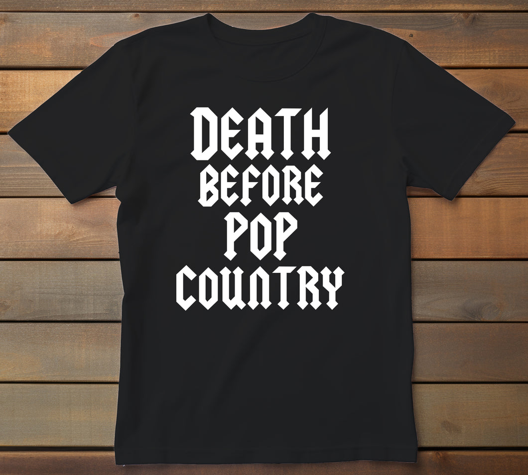 Death Before Pop Country Logo Tees! Male and Female styles available! (Copy)