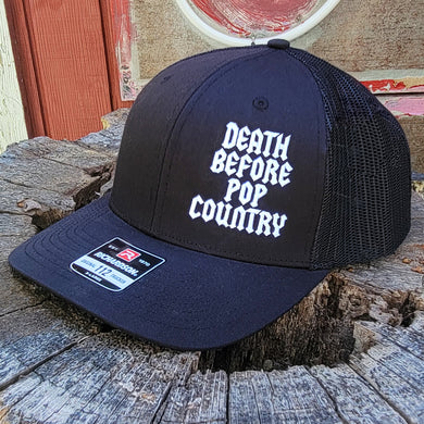 CAP | Black on Black | XL | Death Before Pop Country