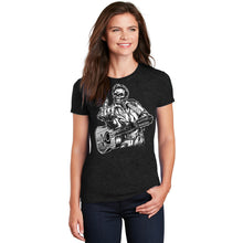 Load image into Gallery viewer, Finger of Fire with Death Before Pop Country on Back! Classic Country inspired T-shirt: Men&#39;s and Women&#39;s styles available.