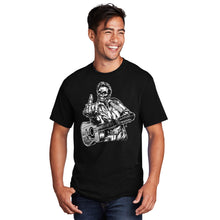 Load image into Gallery viewer, Finger of Fire with Death Before Pop Country on Back! Classic Country inspired T-shirt: Men&#39;s and Women&#39;s styles available.