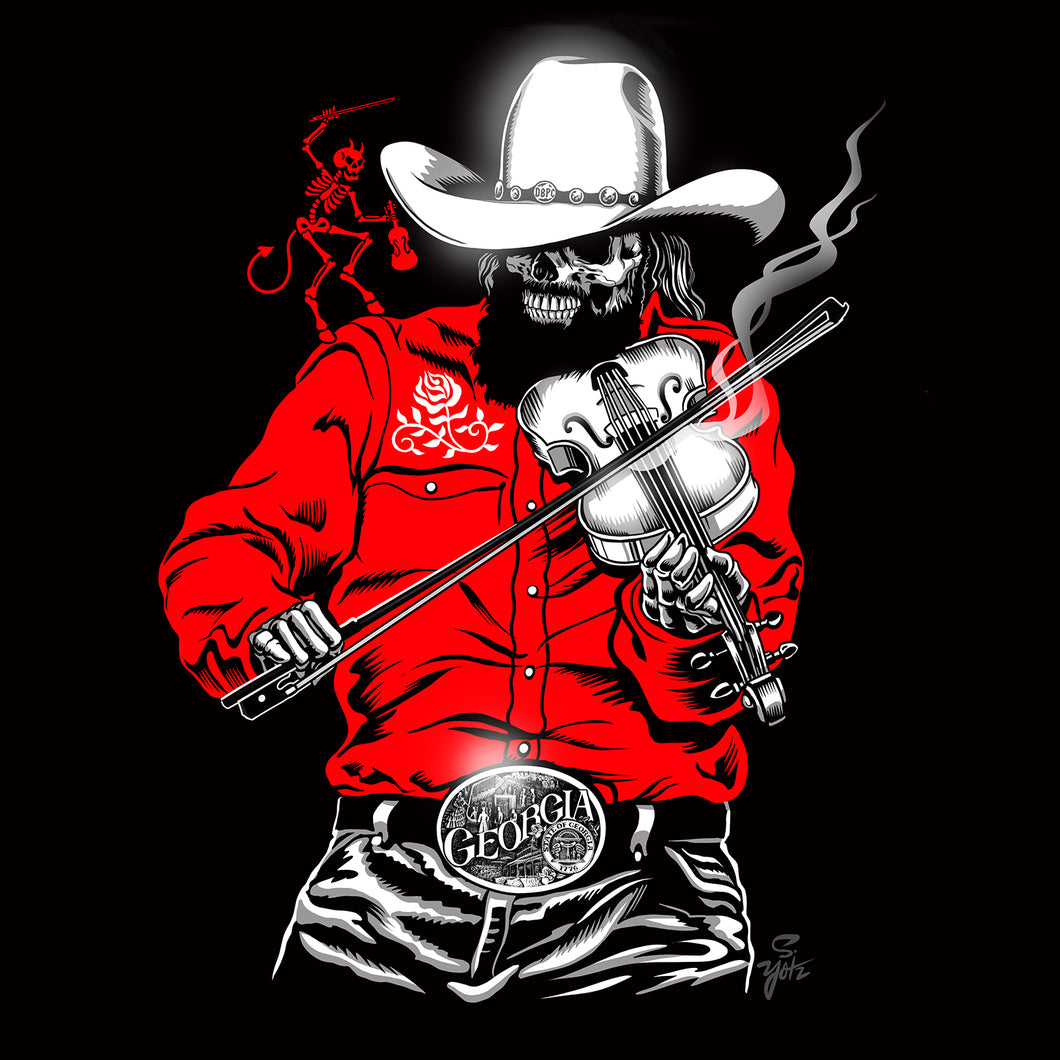 Devilish Georgia Fiddle Player Death Before Pop Country T shirt
