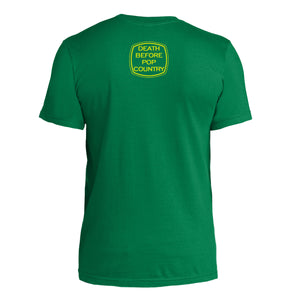 GREEN "No Show Lawn Care" (RETIRED STYLE) Death Before Pop Country Classic Country inspired t-shirt!