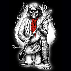 Old West Death Dealers Collection "Geronimo" "Bedonkohe Apache leader" | Death Before Pop Country Ghost Town T-Shirt