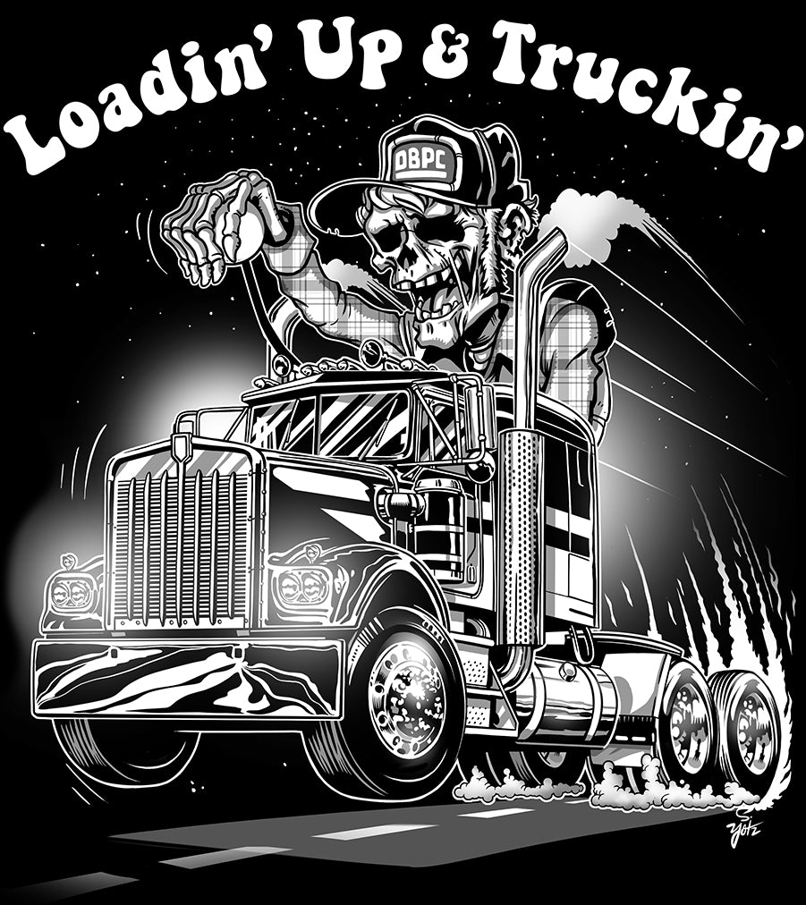 Loadin' Up and Truckin' Semi Truck drag racing tee!