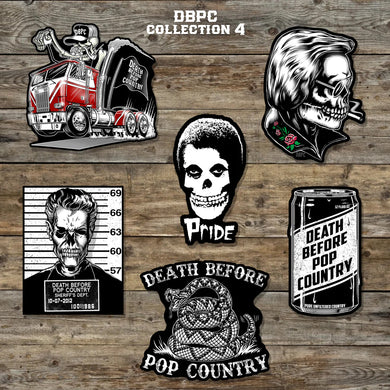 Classic Country Sticker Pack 4! 6 Death Before Pop Country Stickers