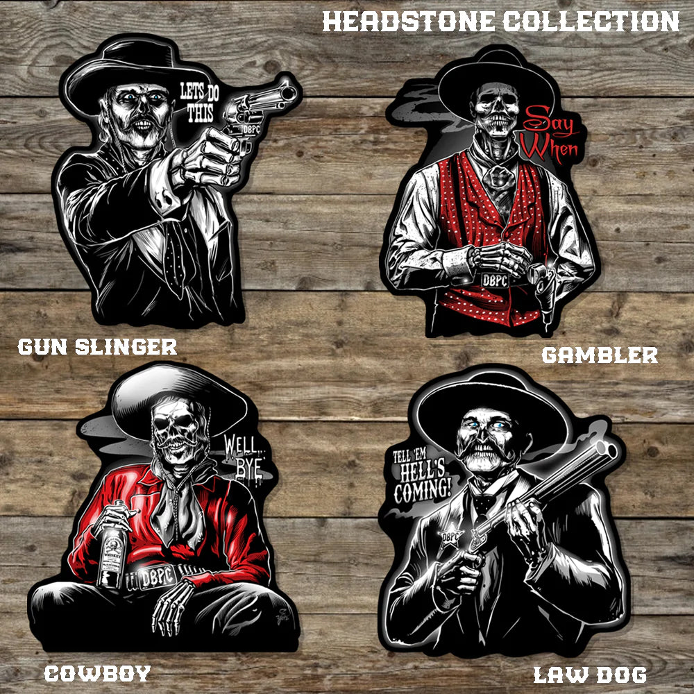 Old West Headstone Sticker Pack! 4 Stickers