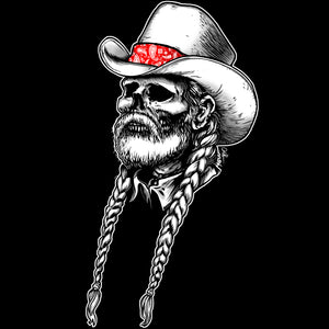 Outlaw Bandana Cowboy! Death Before Pop Country Classic Country inspired Tshirt! Men's and Women's styles available.