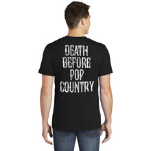 Load image into Gallery viewer, Outlaw Bandana Cowboy! Death Before Pop Country Classic Country inspired Tshirt! Men&#39;s and Women&#39;s styles available.