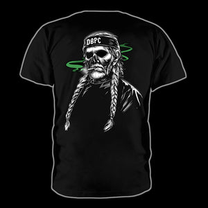 "Bandana Smoker" (RETIRED DESIGN!) Outlaw Country Music Black T-Shirt, Death Before Pop Country